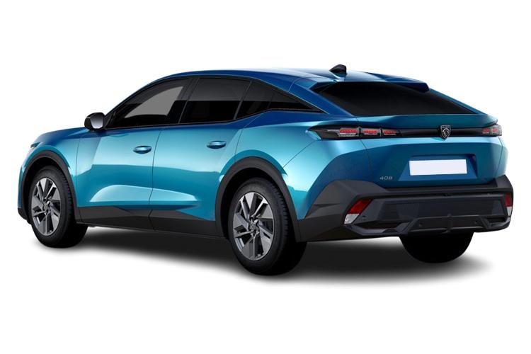 Peugeot E-408 Hatchback 408 210 58kWh Allure Auto exterior rear view