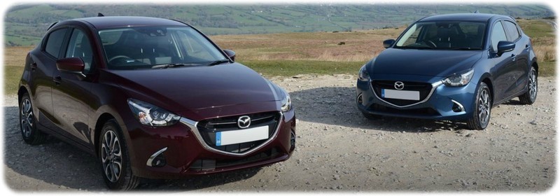 New_2017_Mazda_2_GT_and_GT_Sport side by side front view