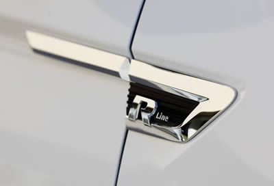 2021 VW Tiguan R Line trim chrome badge