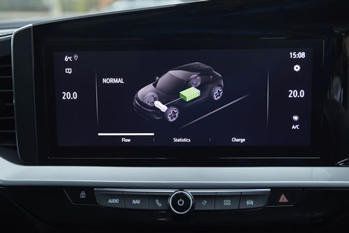 closeup of 2021 Vauxhall Mokka-e charging