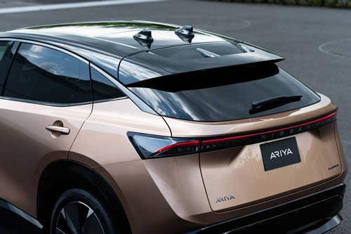 2021 New Nissan Ariya rear roof spoiler