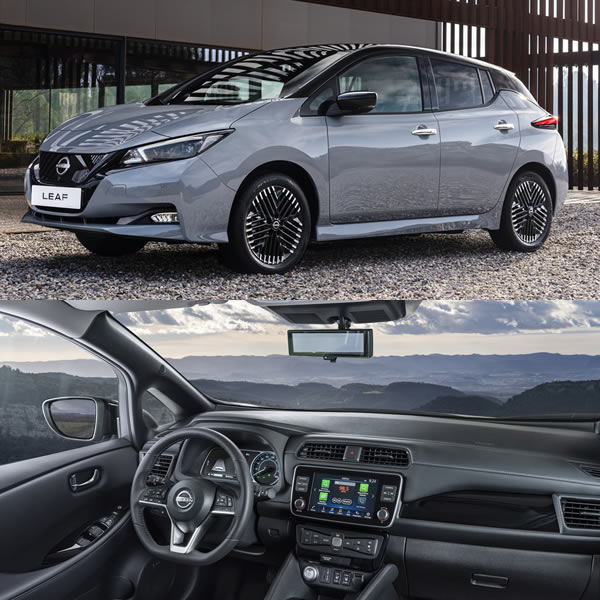 2022 Nissan Leaf interior and exterior images