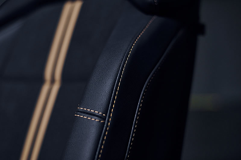 2022 Ford Puma ST Gold Edition gold trim on seats