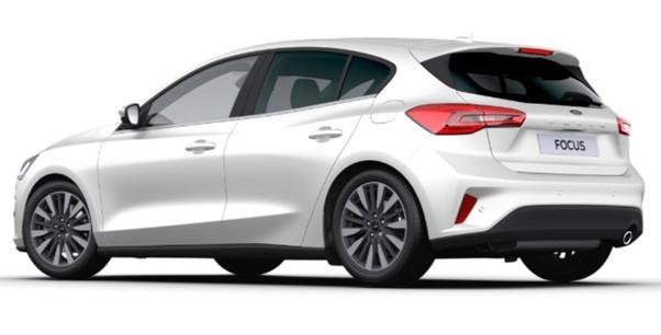 New Ford Focus 2024 in Frozen White Rear View