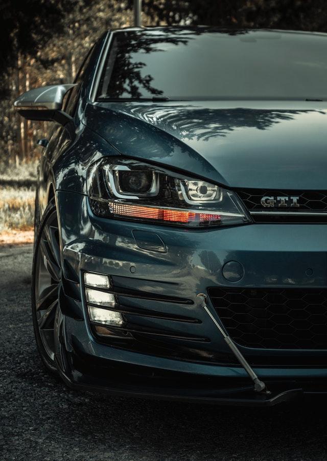 Image of a Blue Volkswagen Golf GTI