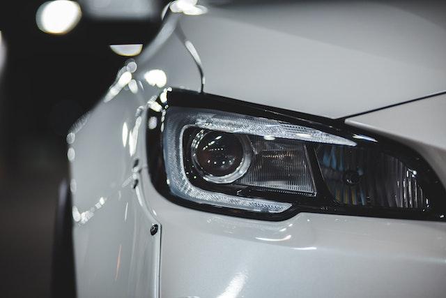 Image of a White Car Headlight