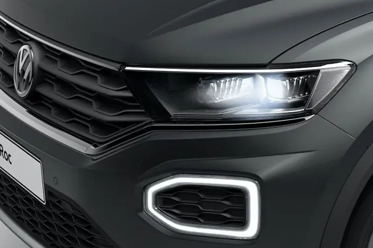 Image of a VW T-Roc in Grey Front Quarter