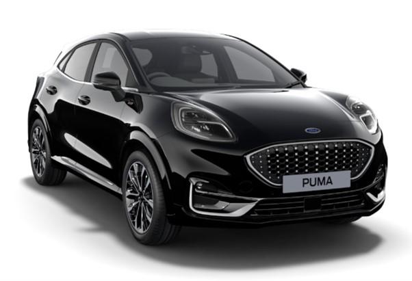 Image of a Ford Puma Front Right View in Agate Black