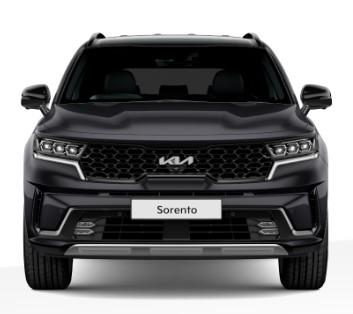Image of a Kia Sorento in Black Front View