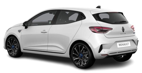 New Renault Clio 2024 in Glacier White - Rear Side View