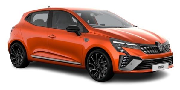 New Renault Clio 2024 in Valencia Red Right Side View