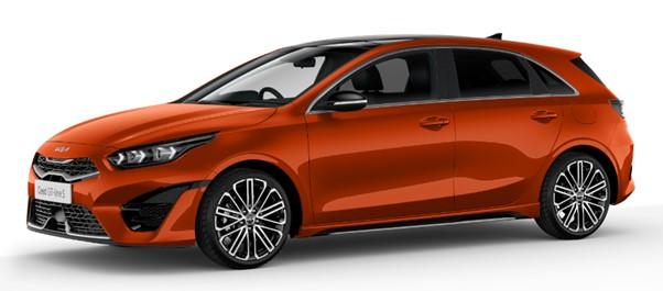 Kia Ceed 2025 Model in Orange Fusion Paint