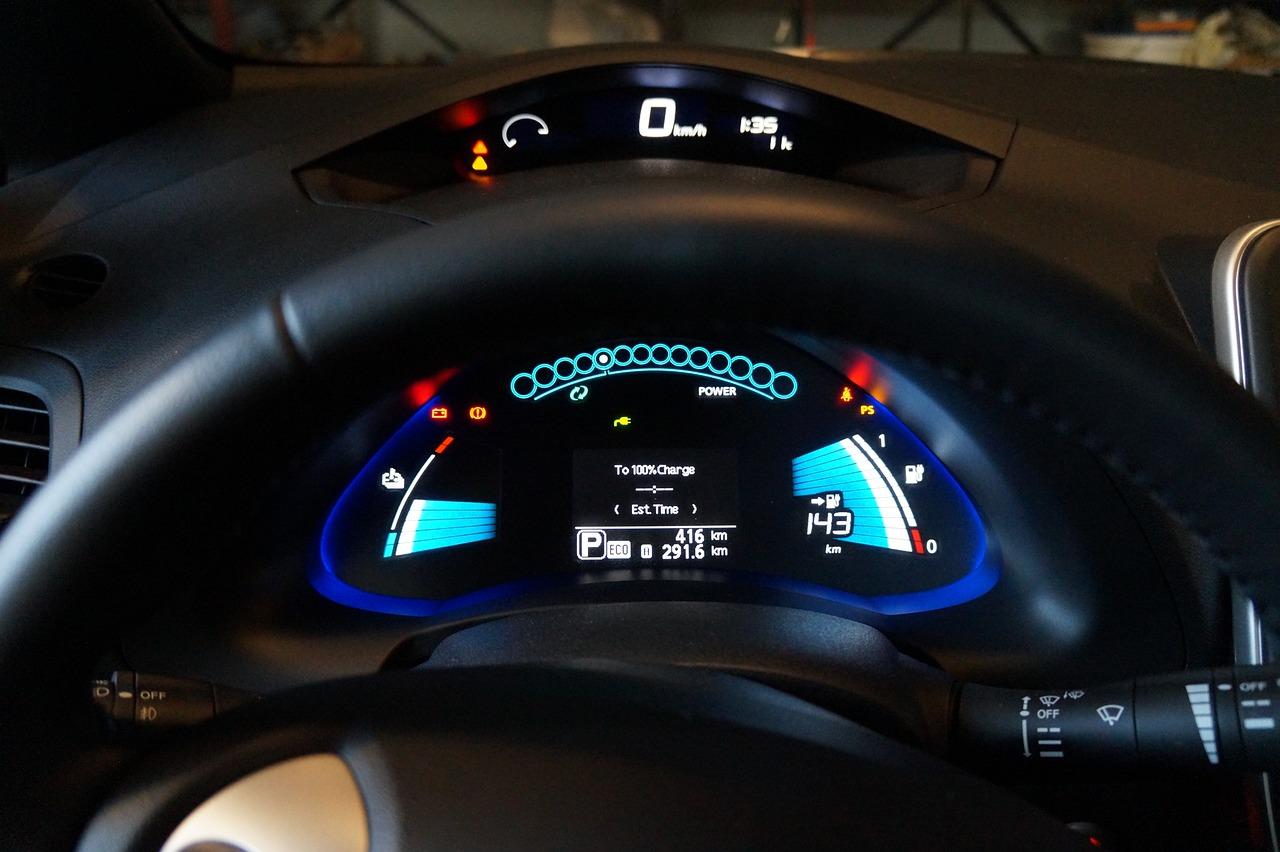 Image of an Electric Car Dashboard