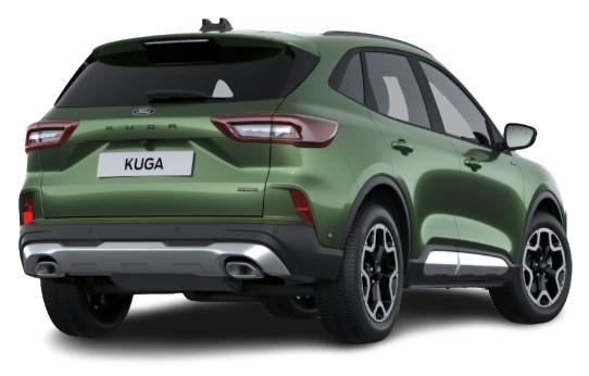 Ford Kuga 2024 in Bursting Green - Rear View (uk-car-discount.com)