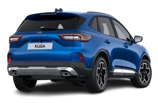 Ford Kuga 2024 in Desert Island Blue - Rear View (uk-car-discount.com)
