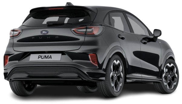 New Ford Puma ST-Line X 2025 - Agate Black - Rear Side (uk-car-discount.com)