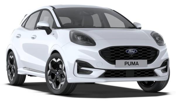 New Ford Puma ST-Line X 2025 - White - Front Side (uk-car-discount.com)