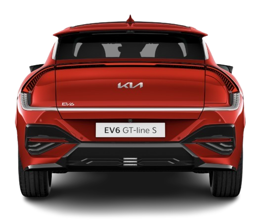 New Kia EV6 2025 Model - Red - Rear View (uk-car-discount.com)